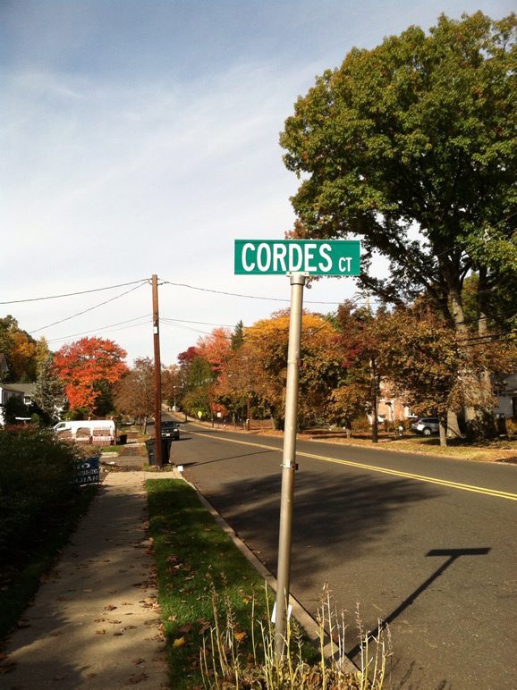 Raymond F Cordes Street Sign